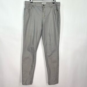 Liz Claiborne Metallic Grey Silver City Jeans Sz 8